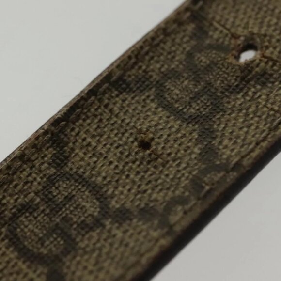 GUCCI GG Supreme Belt Leather 2 Set Black Beige main image 8